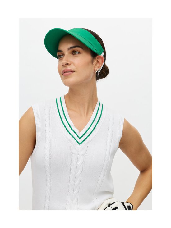 Röhnisch - Cable-palmikkoneuleliivi - X031 WHITE/GREEN | Stockmann - photo 3