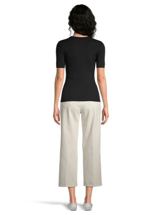 Ganni - Soft Cotton Rib t-paita - 099 BLACK | Stockmann - photo 3