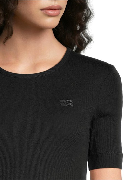 Ganni - Soft Cotton Rib t-paita - 099 BLACK | Stockmann - photo 4
