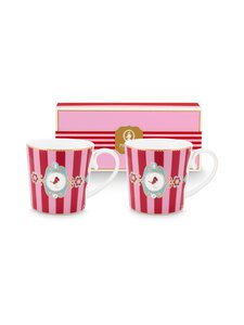 PIP Studio - Love Birds Medallion Stripes -muki 2-pack - RED | Stockmann