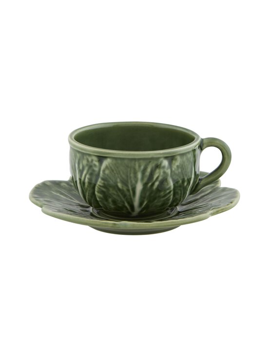 Bordallo Pinheiro - Cabbage tējas tase un apakštase - GREEN, WHITE | Stockmann - photo 1