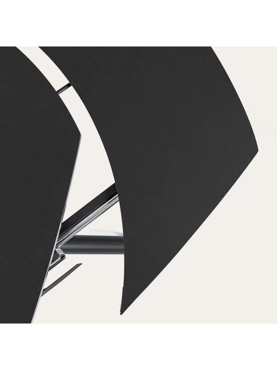Kave Home - Yodalia- jatkettava ruokapöytä musta lasi / musta metalli 100 x 130/190 cm - BLACK | Stockmann - photo 3