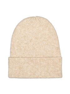 A+more - Softbabybeanie adīta vilnas cepure - BEIGE MELANGE 1950 | Stockmann