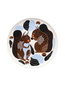 Marimekko - Kurre šķīvis 20 cm - WHITE, BROWN, BLACK, LT.BLUE | Stockmann