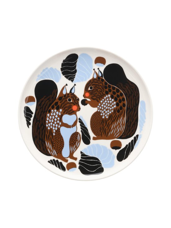 Marimekko - Kurre šķīvis 20 cm - WHITE, BROWN, BLACK, LT.BLUE | Stockmann - photo 1
