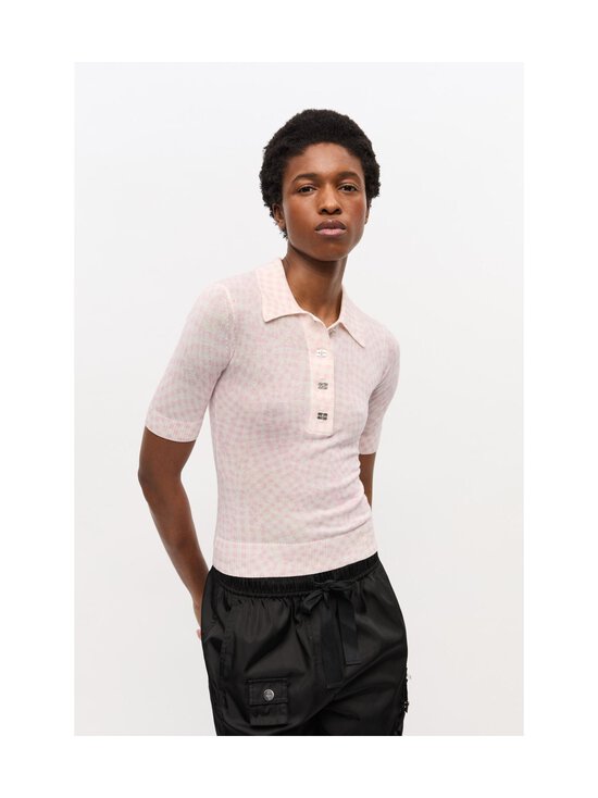Ganni - Sheer Printed Polo -neulepusero - 038 BLEACHED MAUVE - photo 4 Ganni - Sheer Printed Polo -neulepusero - 038 BLEACHED MAUVE | Stockmann - photo 4