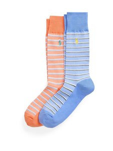 Polo Ralph Lauren - Sokid Crew Strps, 2 paari - 001 BLUE/ ORANGE | Stockmann