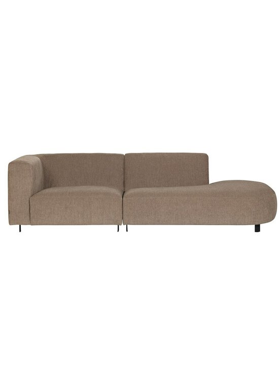 Furninova - Vesta Round -sohva Manchester-kangas sand oikea avopääty - BROWN | Stockmann - photo 1