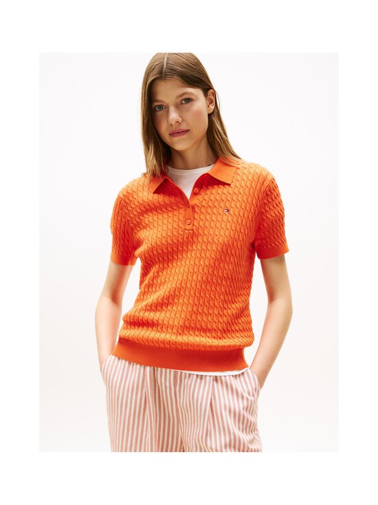 Tommy Hilfiger - Polo-palmikkoneulepusero - SCX BRILLIANT ORANGE - photo 4 Tommy Hilfiger - Polo-palmikkoneulepusero - SCX BRILLIANT ORANGE | Stockmann - photo 4