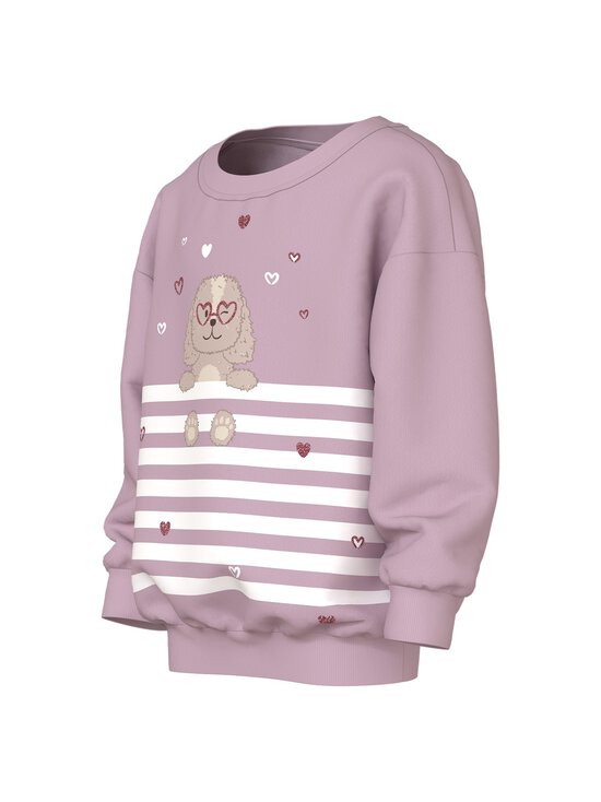 Name It - NmfValonia Long džemperis - DAWN PINK PRINT:DOG HEART STRIPE | Stockmann - photo 3