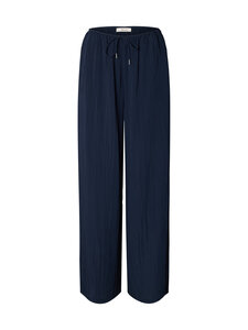 Selected - SlfIona High Waist String -leveälahkeiset housut - DARK SAPPHIRE | Stockmann