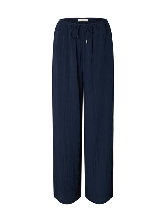 Selected - SlfIona High Waist String -leveälahkeiset housut - DARK SAPPHIRE | Stockmann - photo 1