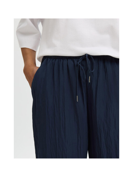 Selected - SlfIona High Waist String -leveälahkeiset housut - DARK SAPPHIRE | Stockmann - photo 5