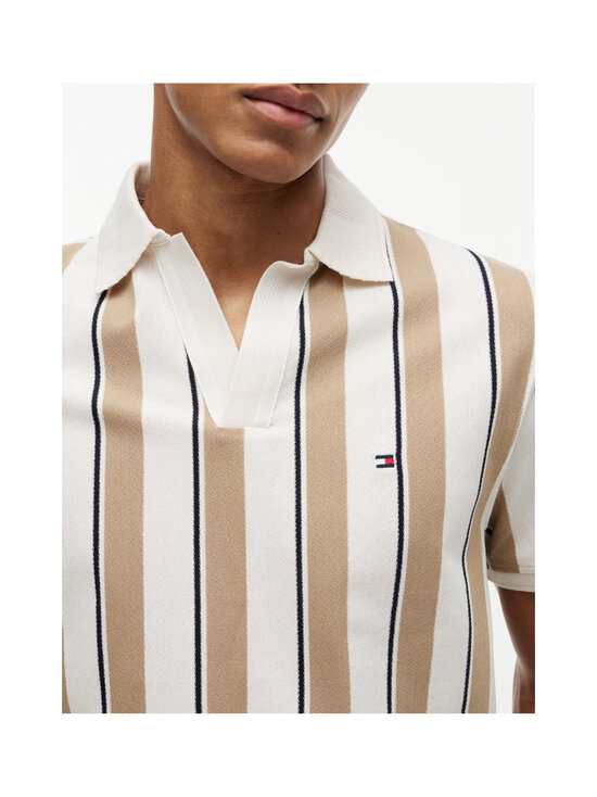 Tommy Hilfiger - Polosärk V Neck Crepe Classic - 0A4 IVORY PETAL / BEIGE | Stockmann - photo 5
