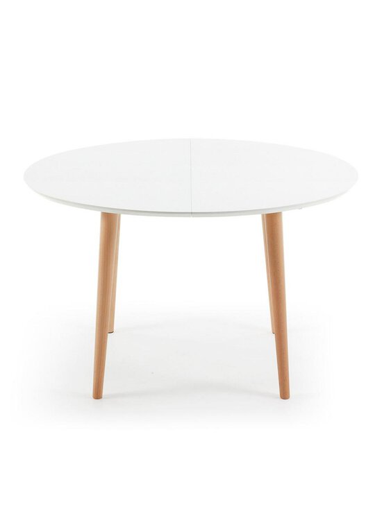 Kave Home - Oqui- jatkettava ruokapöytä valkoinen/pyökki 90 x 120/200 cm - BEIGE | Stockmann - photo 2