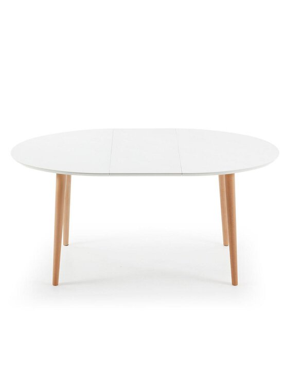 Kave Home - Oqui- jatkettava ruokapöytä valkoinen/pyökki 90 x 120/200 cm - BEIGE | Stockmann - photo 3