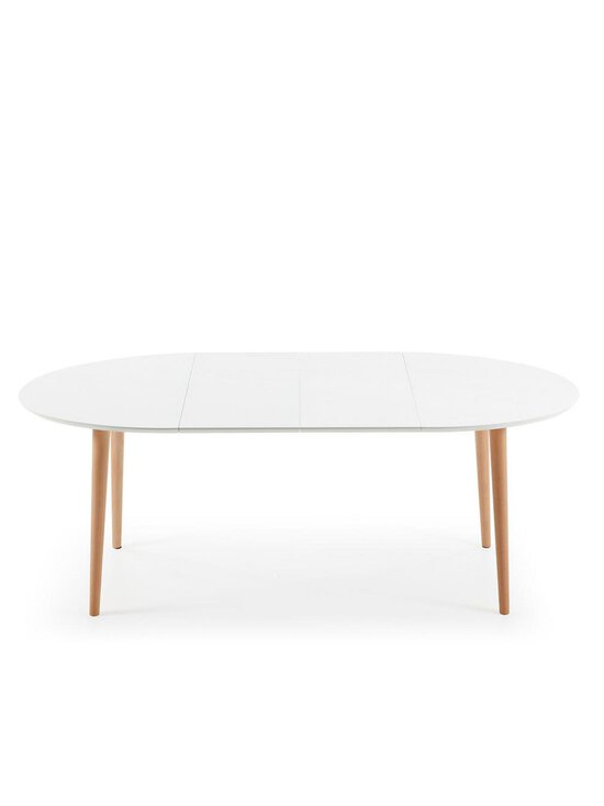 Kave Home - Oqui- jatkettava ruokapöytä valkoinen/pyökki 90 x 120/200 cm - BEIGE | Stockmann - photo 4