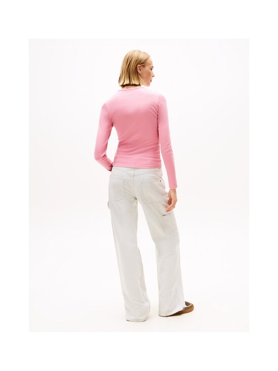 Tommy Jeans - Slim Essential -ribbitrikoopaita - THC MYSTIC PINK | Stockmann - photo 4