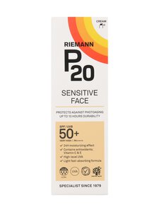 P20 - Sensitive Face SPF 50+ Cream saules aizsargkrēms 50 g P20 - Sensitive Face SPF 50+ Cream saules aizsargkrēms 50 g | Stockmann
