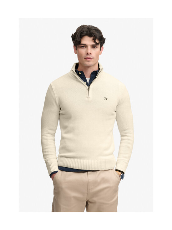 Superdry - Cotton Half Zip -neulepaita - 22C CREAM | Stockmann - photo 2