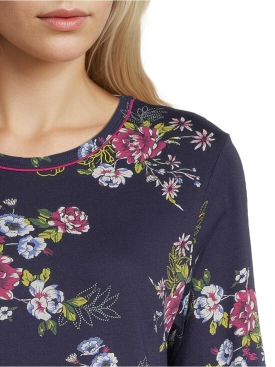 Damella - Flower-yöpaita - 320 NAVY/PINK | Stockmann - photo 4