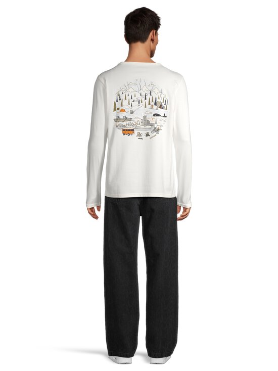 Knowledge Cotton Apparel - Back Print -paita - 1387 EGRET | Stockmann - photo 3