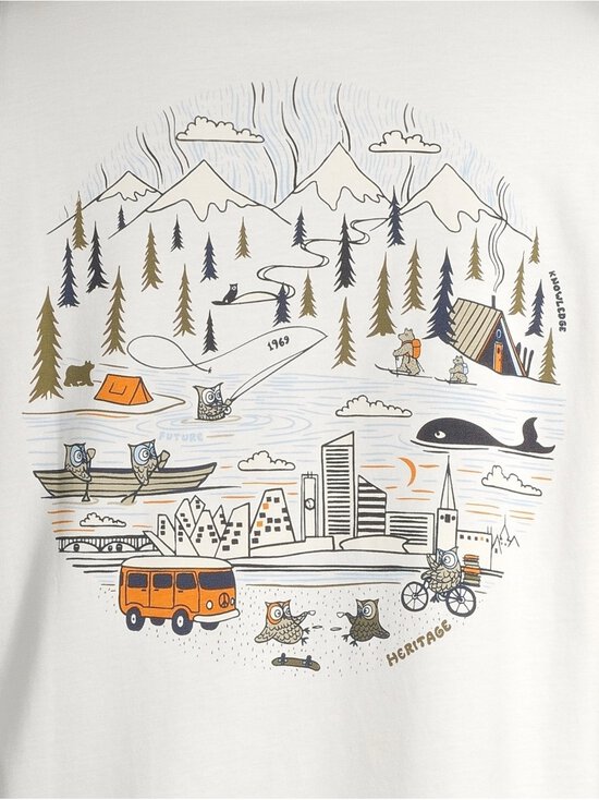 Knowledge Cotton Apparel - Back Print -paita - 1387 EGRET | Stockmann - photo 5