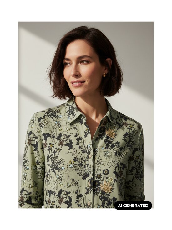 Marc O'Polo - Woven Blouses -paita - 4057 LIGHT GREEN_MULTI_01 | Stockmann - photo 2