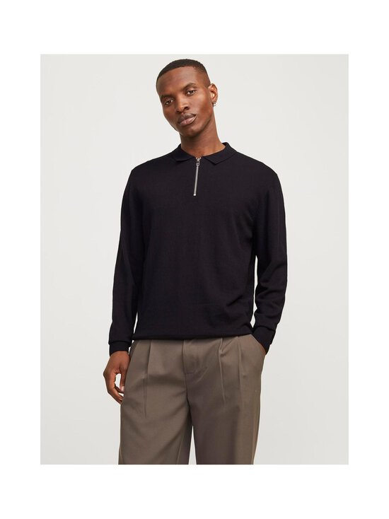 Jack & Jones - JjEemil Knit Polo -pikeeneule - BLACK - photo 3 Jack & Jones - JjEemil Knit Polo -pikeeneule - BLACK | Stockmann - photo 3