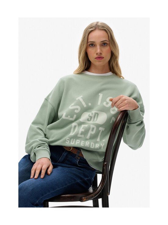 Superdry - Athletic Relaxed -collegepaita - 1KN LIGHT JADE GREEN | Stockmann - photo 3