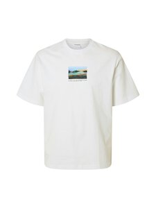 Selected - SlhRelaxDarius t-paita - BRIGHT WHITE PRINT:FOG | Stockmann