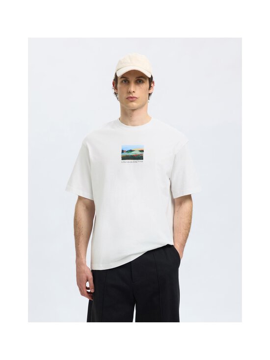 Selected - SlhRelaxDarius t-paita - BRIGHT WHITE PRINT:FOG | Stockmann - photo 3
