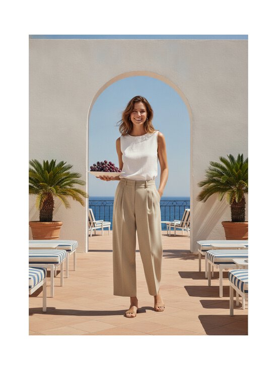 TOTEME - Double-pleat-housut - 072 BEIGE | Stockmann - photo 2