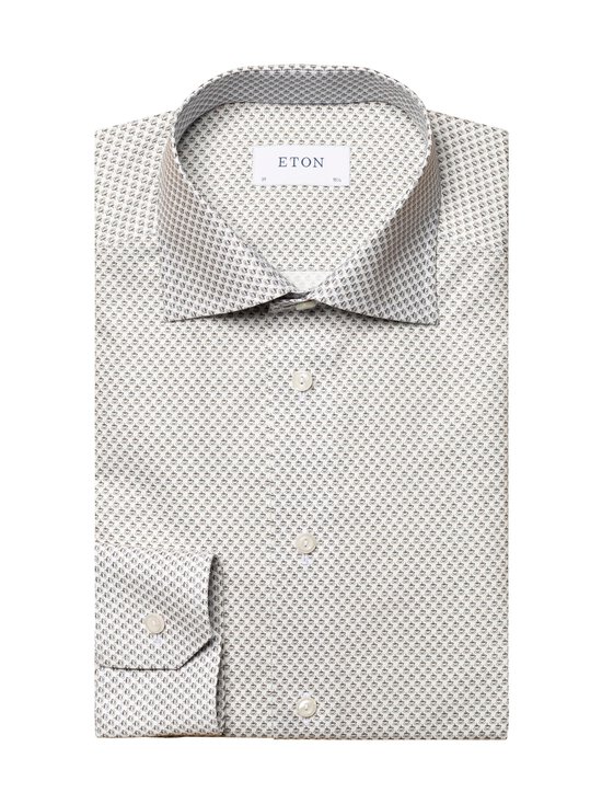 Contemporary Fit Espresso Micro Print -kauluspaita