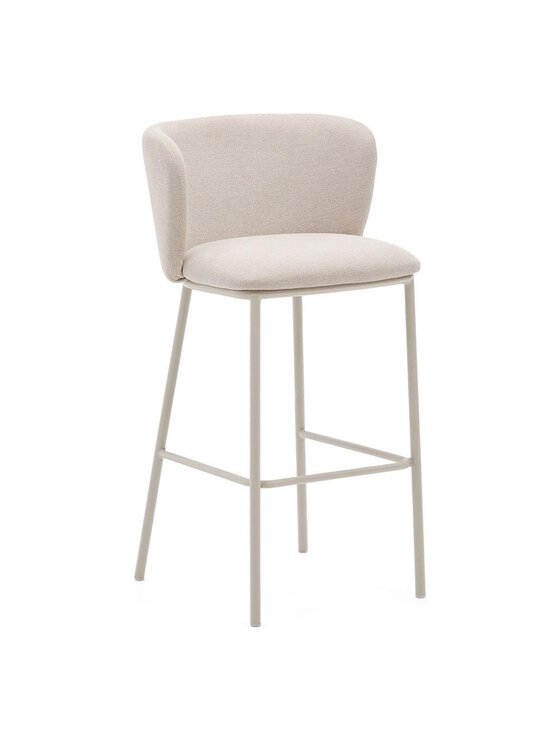 Kave Home - Ciselia-baarijakkara beige chenille-kangas / beige metalli K 75 cm - BEIGE | Stockmann - photo 1