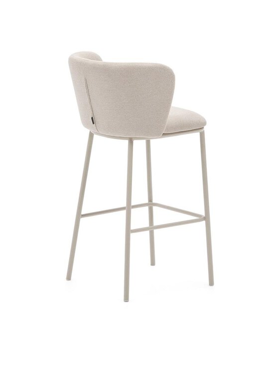 Kave Home - Ciselia-baarijakkara beige chenille-kangas / beige metalli K 75 cm - BEIGE | Stockmann - photo 3