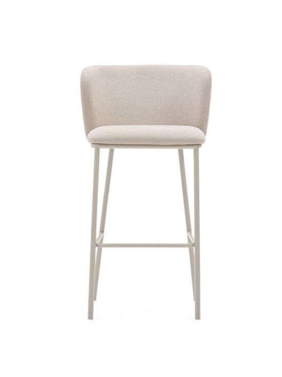 Kave Home - Ciselia-baarijakkara beige chenille-kangas / beige metalli K 75 cm - BEIGE | Stockmann - photo 4