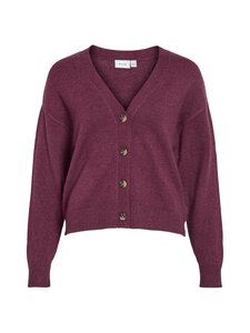 Vila - Viril V-neck -neuletakki - FIG DETAIL:DARK MELANGE | Stockmann