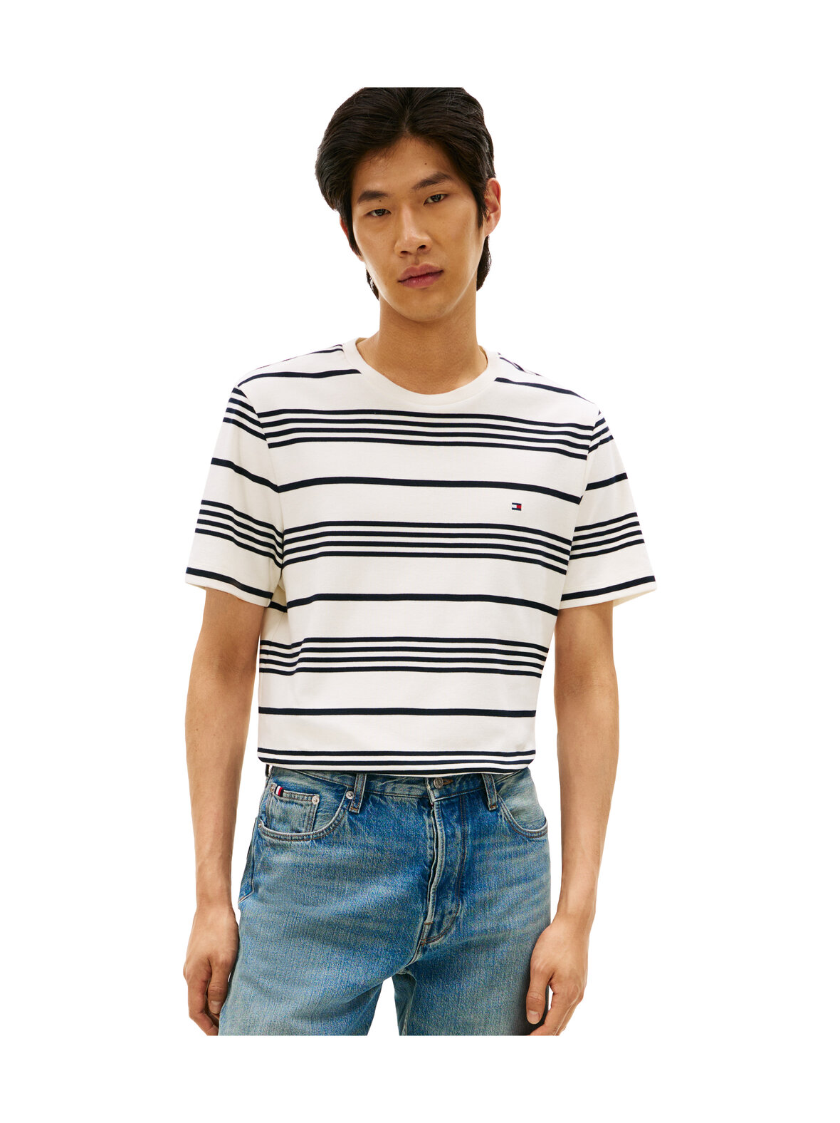 Light Interlock Stripe t-paita