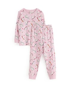Lindex - Unicorn Sweet -pyjama 2-osainen - 683 DUSTY PINK | Stockmann