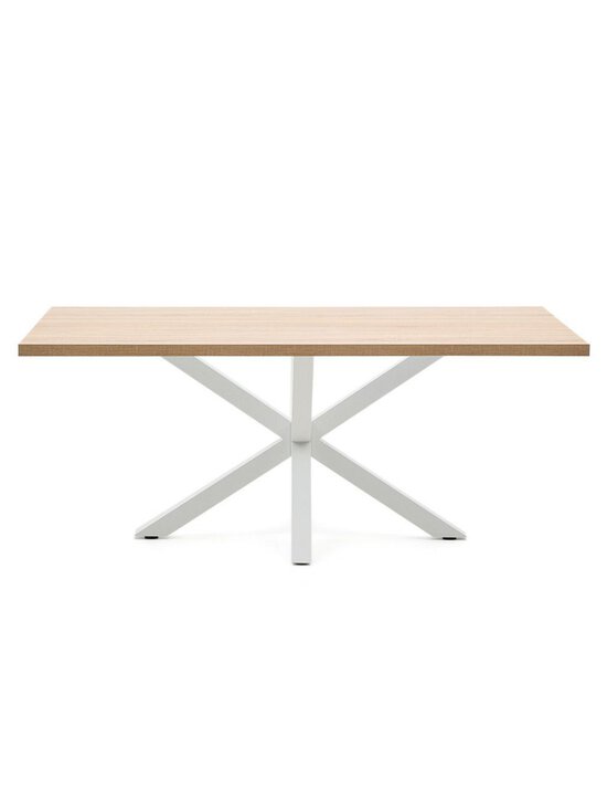 Kave Home - Argo-ruokapöytä tammenvärinen melamiini / valkoinen 200 x 100 cm - BROWN | Stockmann - photo 1