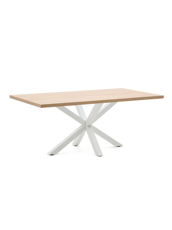 Kave Home - Argo-ruokapöytä tammenvärinen melamiini / valkoinen 200 x 100 cm - BROWN | Stockmann - photo 2