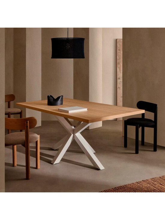 Kave Home - Argo-ruokapöytä tammenvärinen melamiini / valkoinen 200 x 100 cm - BROWN | Stockmann - photo 6