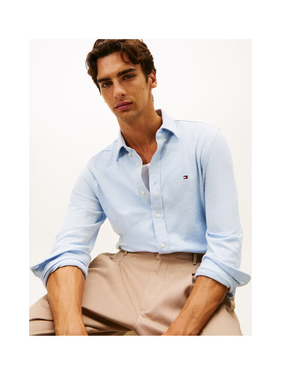 Tommy Hilfiger - Triiksärk Knit Pique Featherweight - DS9 LIGHT BLUE HEATHER | Stockmann - photo 5