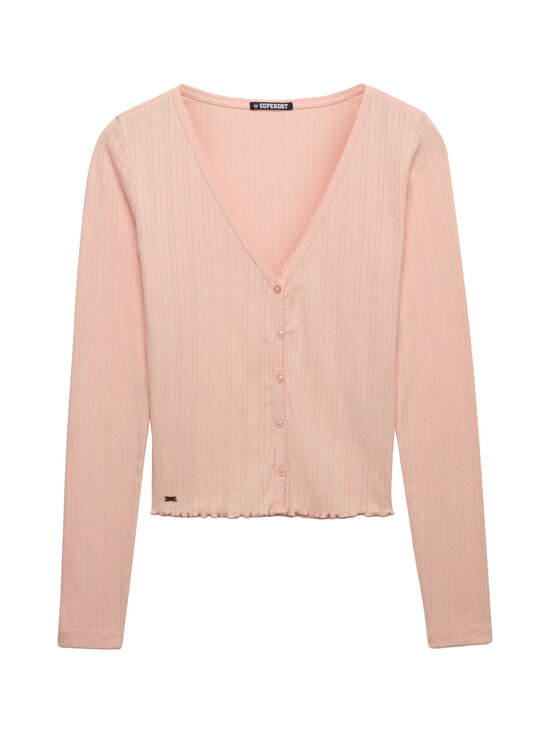 Superdry - Athletic Essentials Pointelle -neuletakki - L3Q ROSE BLUSH PINK | Stockmann - photo 1
