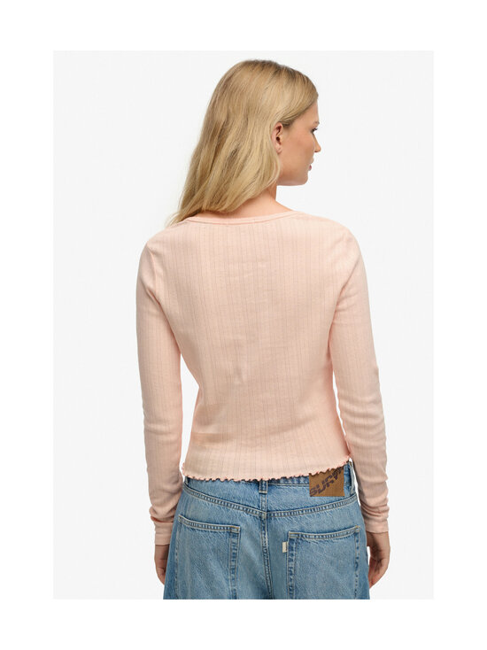 Superdry - Athletic Essentials Pointelle -neuletakki - L3Q ROSE BLUSH PINK | Stockmann - photo 3