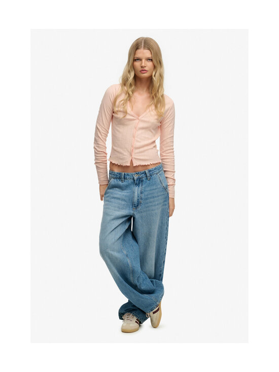 Superdry - Athletic Essentials Pointelle -neuletakki - L3Q ROSE BLUSH PINK | Stockmann - photo 4