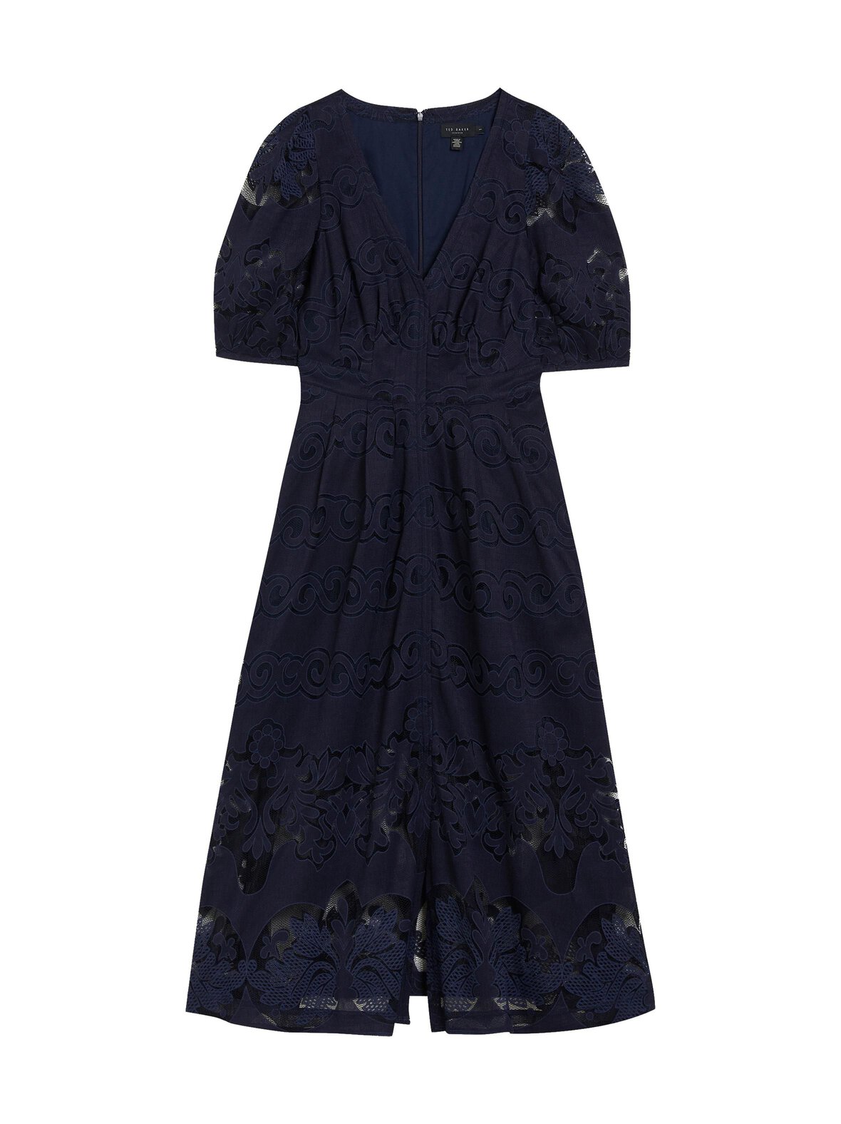 Agnel Lace Puff Sleeve -mekko