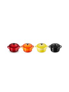 Le Creuset - Ahjuvormide komplekt Classic Mini Round Set, 4 x 10 cm - SOLEIL,FLAME,CERISE,BLACK | Stockmann