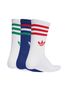 adidas Originals - 3 Stripes Crew -sukat 3-pack - KR5153 CREBLU/WHITE/WHITE | Stockmann